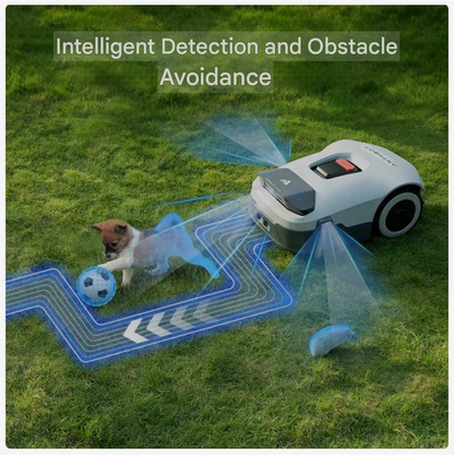 Robotmaaier – Robotic Grasmaaier – Automatisch Grasmaaier – Elektrische Grasmaaier – Slimme Robotmaaier – RTK Navigatie 5 cm Precisie – AI 3D Vision Obstakelherkenning - QUORE
