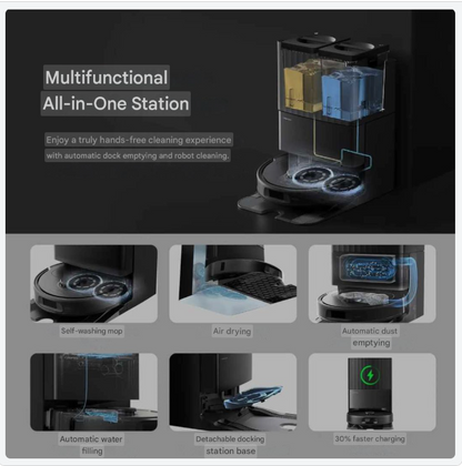 Robotstofzuiger – Dweilrobot – Stofzuigerrobot – Automatische Stofzuiger – Slimme Zuigrobot – 8000Pa Zuigkracht – Grote Water- en Vuilwatertanks