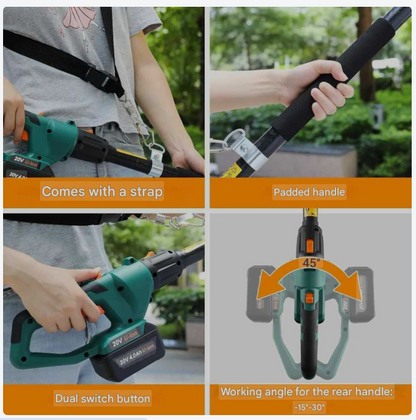 Draadloze Telescoopheggenschaar – Elektrische Heggenschaar – Snoeischaar – Tuinschaar – Heggentrimmer – Uitschuifbare Steel 2,75 m – 20V Lithium-ion Accu