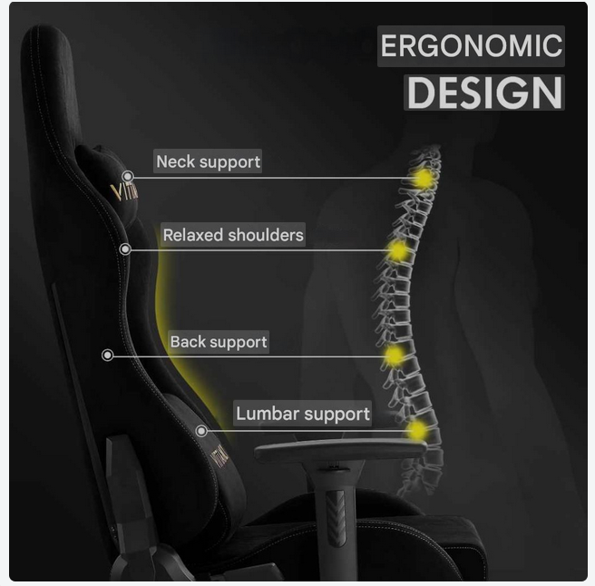 Gamestoel – Gaming Stoel – Bureaustoel – Racing Chair – Game Chair – Verstelbare Rugleuning – Hoogwaardig Kunstsuède - QUORE