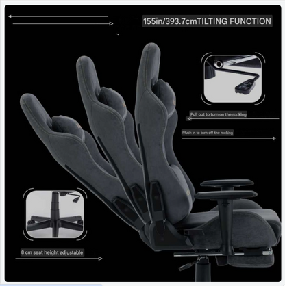 Draaistoel – Lounge Stoel – Bureaustoel – Fauteuil – Zithoek Stoel – Zachte Pluche Bekleding – 360 Graden Draaibaar