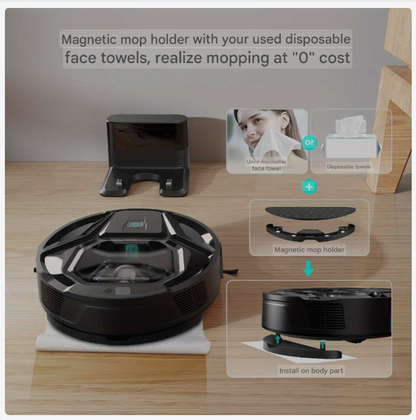 Robotstofzuiger – Robotstofzuiger Met Dweilfunctie – Slimme Stofzuiger – Automatische Zuiger – Wi-Fi Robotstofzuiger – Anti-Verstrengeling Borstels – 5000 mAh Batterij – 800 ml Stofreservoir