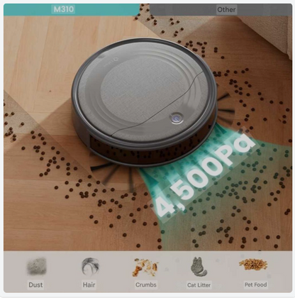 Robotstofzuiger – Robotstofzuiger Automatisch – Robot - Stofzuiger Robot – Robot Cleaner – Anti-Verstrengeling Borstel – Wi-Fi Bedienbaar – Langdurige Accu 2600 mAh – Stil Design Grijs