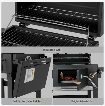Double Tablet BBQ Grill – Barbecue – Grill – Smokey – Buitenkeuken – Dubbele Grilltafels – Temperatuurmeter – Stevig Metaal
