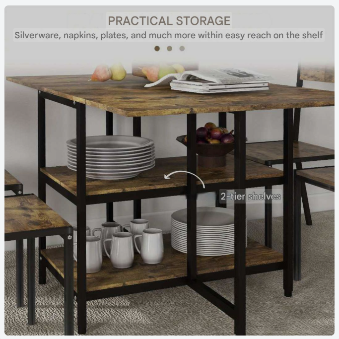 Uitklaptafel – Klaptafel – Inklapbare Tafel – Eettafel – Vouwtafel – Uitschuifbaar – Met Wieltjes – Steviele Stalen Constructie – Ruimtebesparend Design