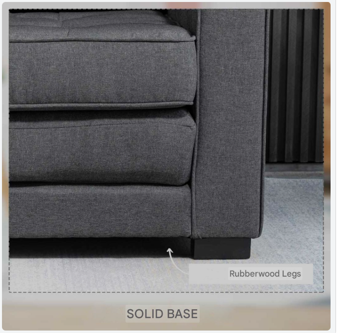 2-Zits Slaapbank – Slaapbankje – Slaapbankje Uitklapbaar – Sofa Bed – Logeerbank – Linnenlook Stof – Comfortabele 50D Schuimvulling – Compact 147,5x75x85 cm – Grijs