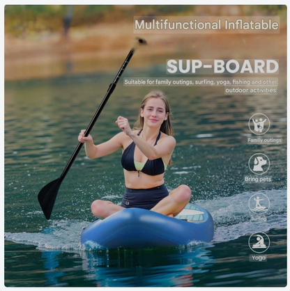 Opblaasbare Paddleboard – Stand Up SUP Board – Inflatable SUP – SUP Surfplank – Watersport Board – Blauw Oranje 335x84x15 cm – Stabiel En Ruim – Inclusief Verstelbare Peddel & Rugzak