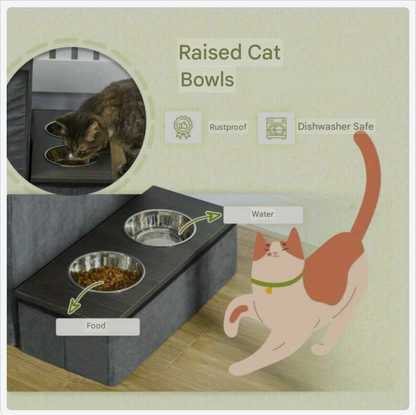 Krabpaal – Kattenhuis – Kattenmand – Kattenboom – Kattenmeubel – Ruim 70x50x51 cm – Stevig Spaanplaat – Makkelijk Schoonmaken