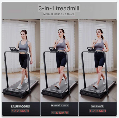 Loopband – Wandelband – Walking Pad – Treadmill – Hometrainer – Inklapbaar – 1-12 km/h Snelheid – Afstandsbediening & LCD Display