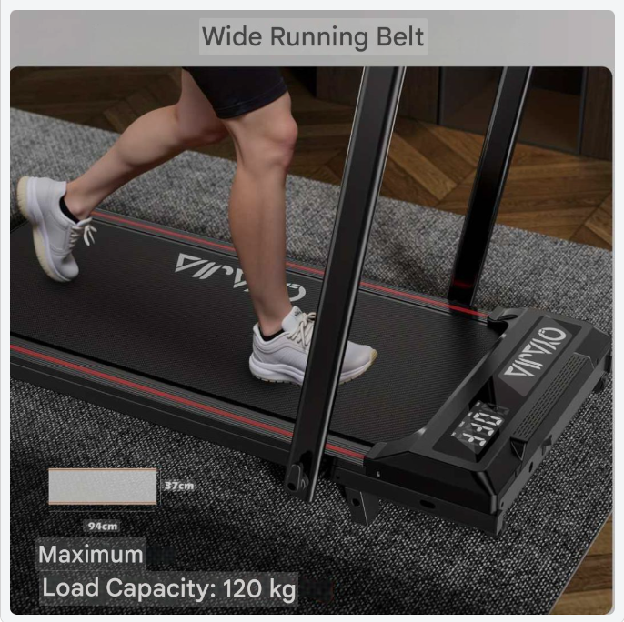 Loopband – Wandelband – Walking Pad – Treadmill – Hometrainer – Inklapbaar – 1-12 km/h Snelheid – Afstandsbediening & LCD Display