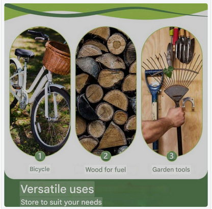 Fietsenstalling – Fietsberging – Tuinhuisje – Opbergtent – Fietsenrek – 244x141x217 cm – Waterdicht PE-materiaal – Intrekbare Ritssluiting