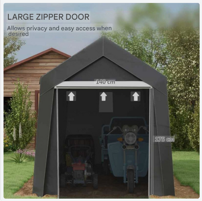 Opslagtent – Opbergtent – Garagetent – Tuinschuur – Weidetent – Waterdicht en UV-bestendig – Stevig Aluminium Frame met Ritsdeur
