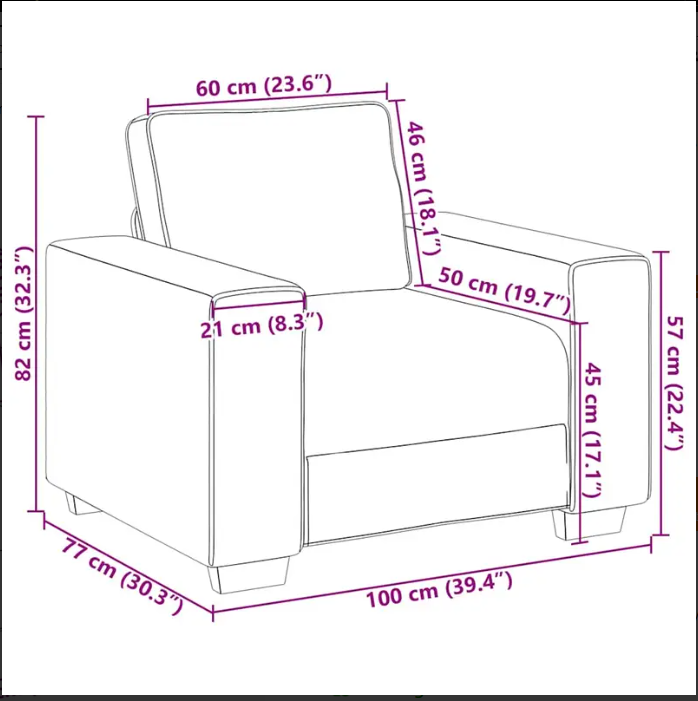 Bankenset – Sofa – Sitzbank – Lounge Zitset – Woonkamerbank – Polyester Bekleding – Stevig Metaal En Houten Frame – Comfortabele Zitting – Brede Armleuningen – Groen