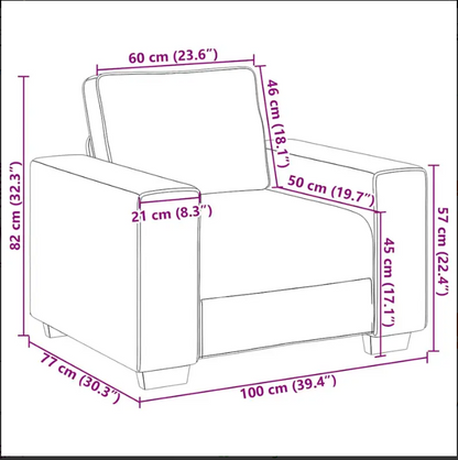 Bankenset – Sofa – Sitzbank – Lounge Zitset – Woonkamerbank – Polyester Bekleding – Stevig Metaal En Houten Frame – Comfortabele Zitting – Brede Armleuningen – Groen