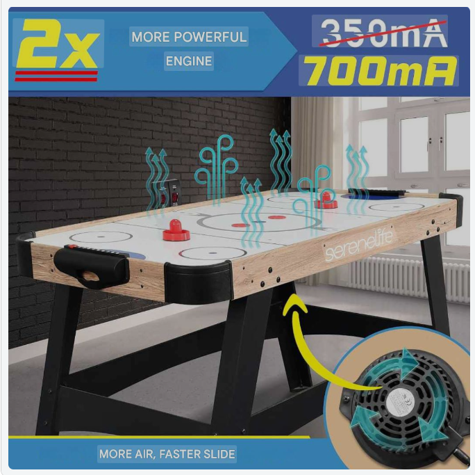 Airhockeytafel – Hockeytafel – Speltafel – Arcade Tafel – Tafelspel – Krachtige Motor – Digitaal LED-Scorebord