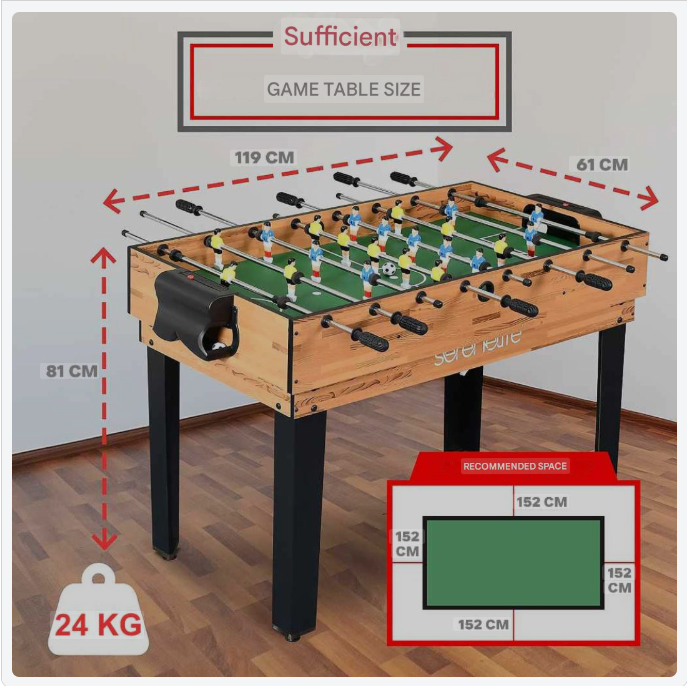 Speeltafel – Spelcentrum – Multifunctionele Tafel – Spelletjestafel – Gezelschapsspel Tafel – Zwart – 5-in-1 Spellen – Inklapbaar & Compact