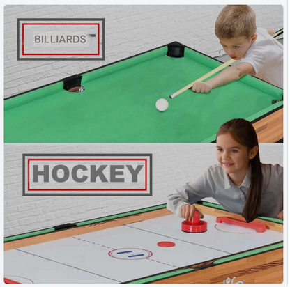 Speeltafel – Spelcentrum – Multifunctionele Tafel – Spelletjestafel – Gezelschapsspel Tafel – Zwart – 5-in-1 Spellen – Inklapbaar & Compact