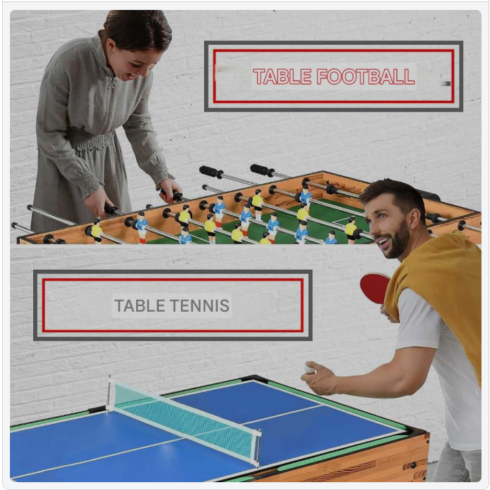 Speeltafel – Spelcentrum – Multifunctionele Tafel – Spelletjestafel – Gezelschapsspel Tafel – Zwart – 5-in-1 Spellen – Inklapbaar & Compact