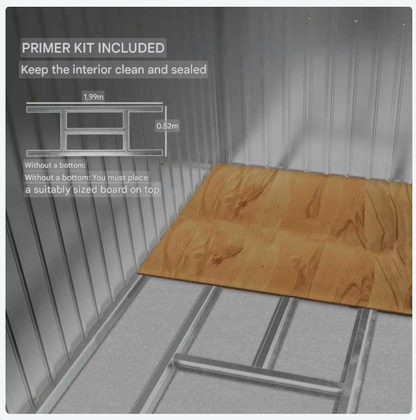 Tuinhuisje – Tuinschuur – Berging – Gereedschapshuis – Opberghuisje – Gegalvaniseerd Staal – Schuifdeur Met Ventilatieraampje – Compact 213x130x159 cm – Weerbestendig Met Schuin Dak