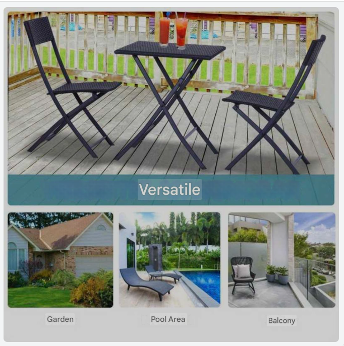 Bistro Set – Tuinset – Balkonset – Terrasmeubilair – Zwart Poly Rotan – Compact Voor 2 Personen – Weerbestendig & Onderhoudsvriendelijk