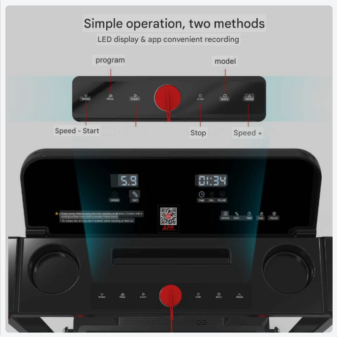 Loopband – Wandelband – Walking Pad – Opvouwbare Loopband – Treadmill – Stil Design – 12 Programma’s & APP Connectiviteit