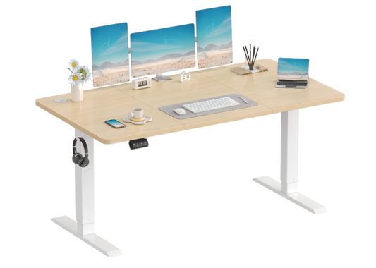 Elektrisch Verstelbaar Bureau – Zit-Sta Bureau – Werkplek Bureau – Computer Bureau – Verstelbaar Bureau – 140 x 60 cm – Met Geheugenfunctie