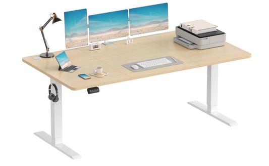 Elektrisch In Hoogte Verstelbaar Bureau – Zit-Sta Bureau – Computertafel – Werkbureau – Verstelbaar Bureau – 180 x 80 cm – Geheugenfunctie Voor Twee Hoogtestanden