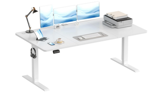 Elektrisch Verstelbaar Bureau – Zit-Sta Bureau – Hoogte Verstelbaar Bureau – Computer Bureau – Werkbureau – Met Geheugenfunctie – 180 x 80 cm Wit