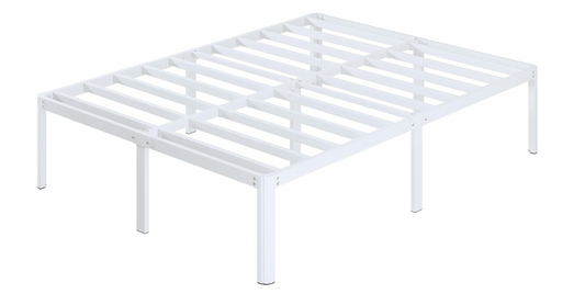 Metalen Bed 160x190 cm – Bedframe – Stalen Bed – Slaapbank – Bedombouw – Met Rond Afgeronde Hoeken – 46 cm Hoogte – Veel Opbergruimte – Stevig & Geluidloos