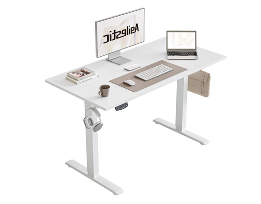 Elektrisch In Hoogte Verstelbaar Bureau – Verstelbaar Werkblad – Zit Sta Bureau – Ergonomisch Bureau – Thuiswerk Bureau – Compact 100 x 60 cm – Geheugenfunctie – Fluisterstille Motor