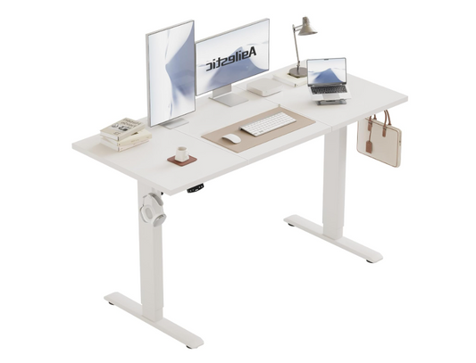 Bureau Elektrisch Verstelbaar – Zit-Sta Bureau – Hoogte Verstelbaar Bureau – Ergonomisch Bureau – Elektrisch Zit Sta Bureau – 120x60 cm – FSC Houten Blad – Geheugenfunctie Met Anti-Collision