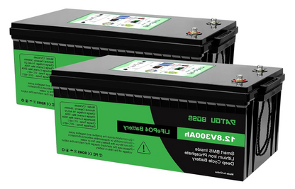 Lithium Accu – LiFePO4 Accubatterij – Power Accu – 12V Batterij – 300Ah Capaciteit – 200A BMS Beveiliging – Lange Levensduur tot 15.000 Cycli