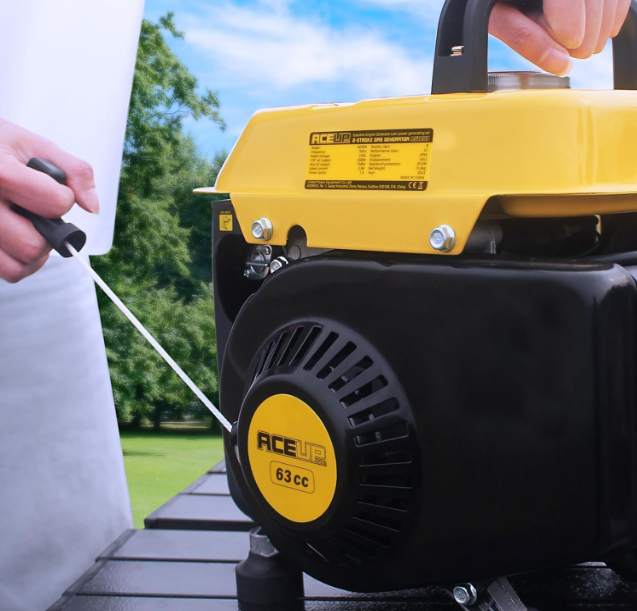 Benzinegenerator – Stroomgenerator – Noodstroomvoorziening – Powergenerator – 750 W Piekvermogen – Compact, Lichtgewicht 15,9 kg – 230 V Stopcontact – Automatische Uitschakeling - QUORE