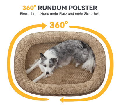 Orthopedisch Hondenbed – Hondenmand – Hondenkussen – Dog Sofa – Huisdier Bed – Extra Groot – Traagschuim Met Eierdoos-Structuur – Waterdichte Afneembare Hoes – Warm Bruin