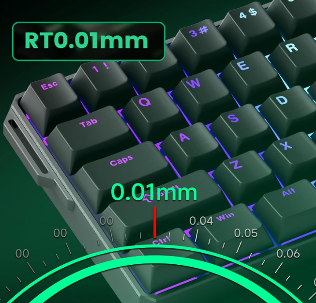 Gaming Toetsenbord – Mechanisch Toetsenbord – Compact Toetsenbord – RGB Toetsenbord – Magnetisch Toetsenbord – 60% Compact Formaat – CNC Gefreesd Aluminium Behuizing
