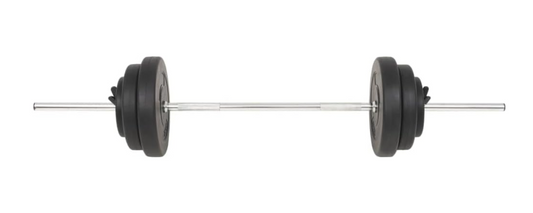 Dumbbell Set – Dumbbell Bar – Gewichtenset – Fitness Set – Training Set – 60 kg Totaalgewicht – Verchroomd Stalen Stang Met Beton Gewichten