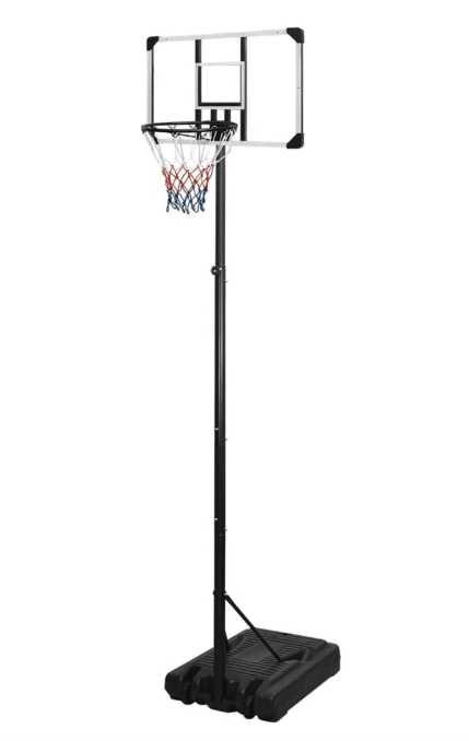 Basketbalpaal – Basketbalstandaard – Basketbalring – Verplaatsbare Basketbalpaal – Basketbalbord – Verstelbare Hoogte 280-350 cm – Duurzaam Polycarbonaat & Steviele Mobiele Basis
