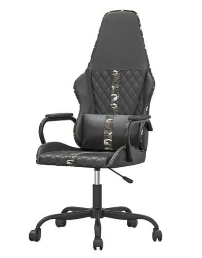 Gamingstoel – Gamestoel – Game Stoel – Bureaustoel – Racestoel – Kunstleer Bekleding – 360° Draaibaar – Verstelbare Zithoogte – Zwart Camouflage