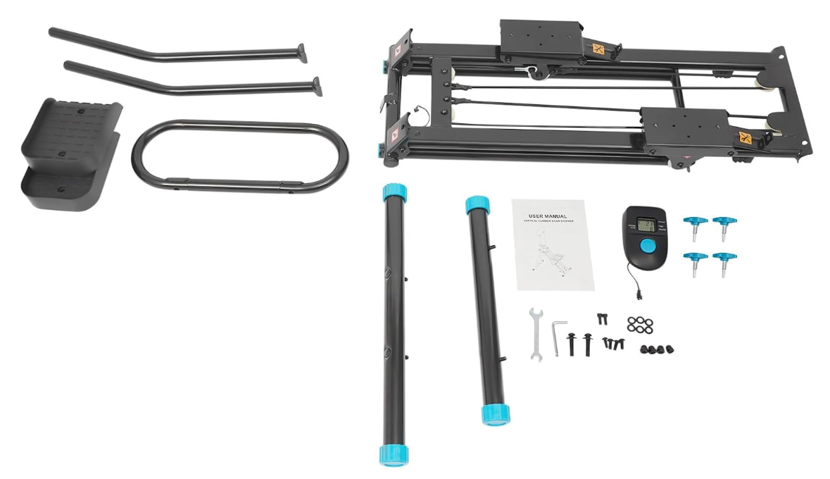 Inklapbare Stair Stepper – Fitness Stepper – Mini Stepmachine – Traplooptrainer – Cardio Stepper – Fluisterstil Gebruik – Maximaal 136 kg Draagkracht – LCD Display