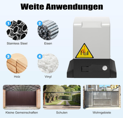 Elektrische Schuifdeurmotor – Schuifpoortopener – Automatische Deuropener – Schuifdeuropener Met Afstandsbediening – Schuifdeursysteem – 550W Krachtige Motor – Veiligheidsinfraroodsensor Met Anti-Klemfunctie