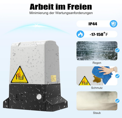 Elektrische Schuifdeurmotor – Schuifpoortopener – Automatische Deuropener – Schuifdeuropener Met Afstandsbediening – Schuifdeursysteem – 550W Krachtige Motor – Veiligheidsinfraroodsensor Met Anti-Klemfunctie