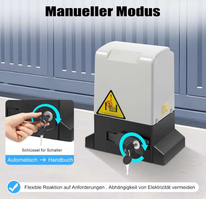 Elektrische Schuifdeurmotor – Schuifpoortopener – Automatische Deuropener – Schuifdeuropener Met Afstandsbediening – Schuifdeursysteem – 550W Krachtige Motor – Veiligheidsinfraroodsensor Met Anti-Klemfunctie