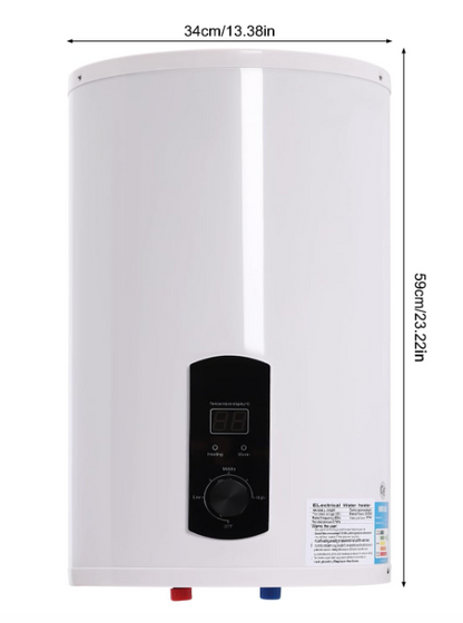 Elektrische Boiler – Warmwaterreservoir – Geiser – Waterverwarmer – Boiler Verticaal – 50 Liter – LED Temperatuurdisplay – Veiligheidsklep
