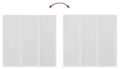 Badscherm – Douchewand – Badscherm Opvouwbaar – Douchegordijn – Badwand – 3 Panelen 117 x 120 cm – Aluminium Frame – Waterdicht Rubber