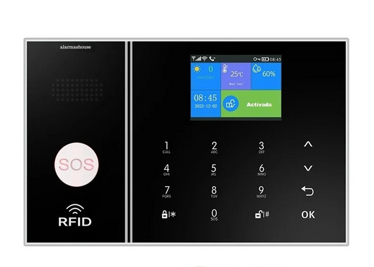 Alarm System - Siren - Smart Home Security System - App Control works with Alexa - PSTN - for Doors and Windows Wireless - 4G - Wifi - Black