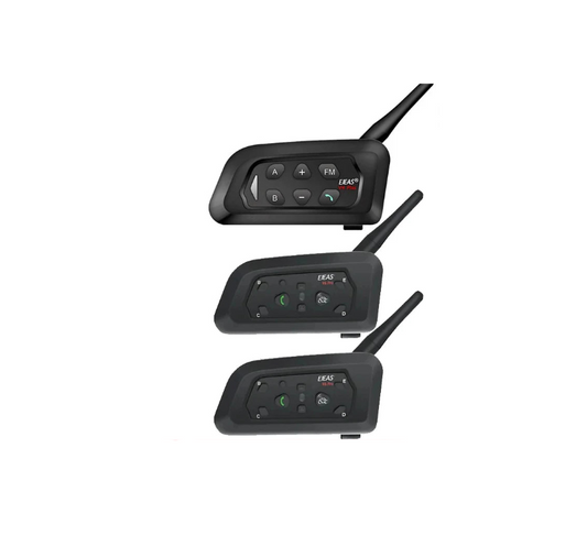 Ejeas - V4C Plus and V6C Pro - Referee Intercom - Bluetooth 5.0 - Headsets - Handsfree - Communicator - intercom - 1x V4C Plus and 2x V6C Pro