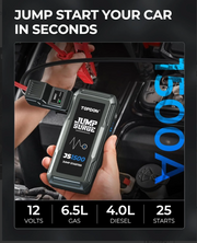 Topdon - JS1500 - Jumpstarter voor Auto - Startkabels - Starthulp - 1000A - 12V - Jumpstarters - Powerbank 10000mAh - Zwart
