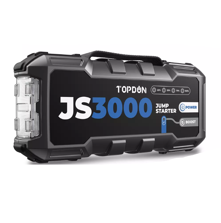 Topdon - JS3000 - Jumpstarter voor Auto - Startkabels - Starthulp - 3000A - 12V - Jumpstarters - Powerbank 30000mAh - Zwart - QUORE