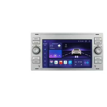 Auto Multimedia Speler - Voor Ford Focus 2007 - 1GB16GB - Carplay Scherm - Navigatiesysteem Auto - Multimedia Autoradio - Zilver