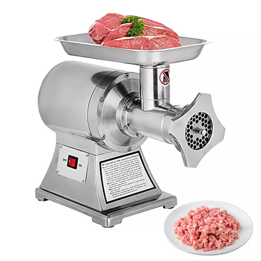 Vleesmolen - Keukenmachine - Keukenrobot - Groentesnijder - 850W - 50Hz - 120 Kg/H - 190RPM - Foodprocessor - Gehaktmolen - Zilver - QUORE